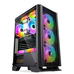 鑫谷新锐游戏MATX电脑机箱USB3.0钢化玻璃全侧透台式电脑机箱